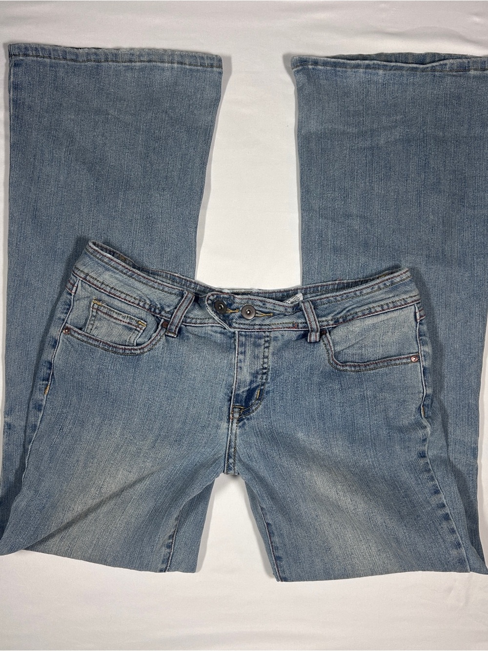 y2k No Boundaries Light Blue Flared Wide Leg Low Rise Jeans
